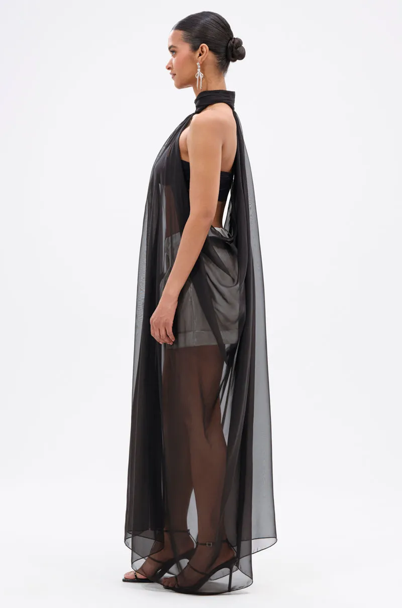 GLOWING CHIFFON BLOUSE IN BLACK sold by AKIRA product image thumbnail 5