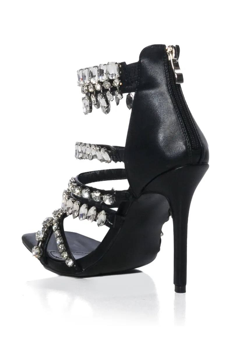 AZALEA WANG DATURA EMBELLISHED STILETTO SANDAL IN BLACK sold by AKIRA product image thumbnail 4