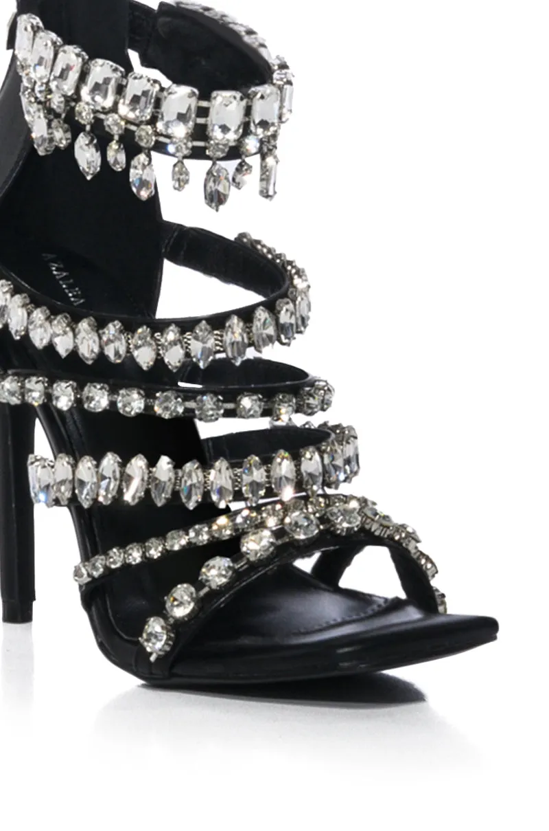 AZALEA WANG DATURA EMBELLISHED STILETTO SANDAL IN BLACK sold by AKIRA product image thumbnail 5