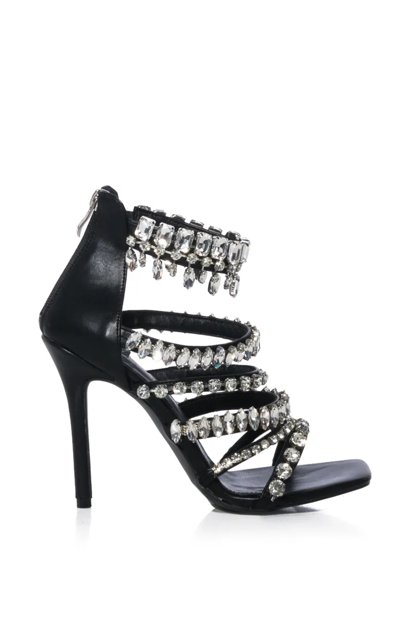 AZALEA WANG DATURA EMBELLISHED STILETTO SANDAL IN BLACK sold by AKIRA product image thumbnail 2
