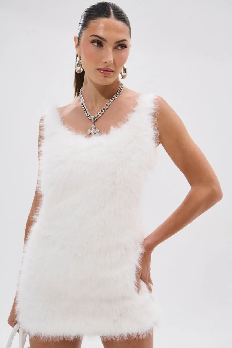 KELYN FUR MINI DRESS sold by AKIRA product image thumbnail 4