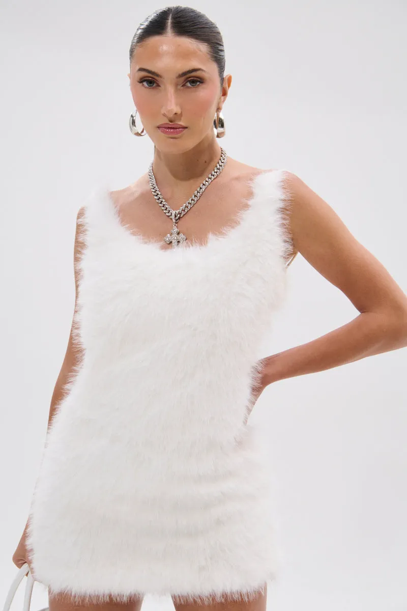 KELYN FUR MINI DRESS sold by AKIRA product image thumbnail 5
