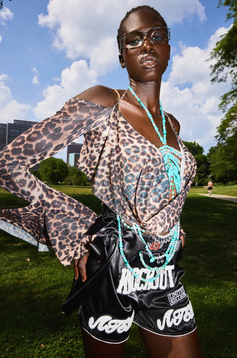 CHEETAH WORLD BLOUSE sold by AKIRA