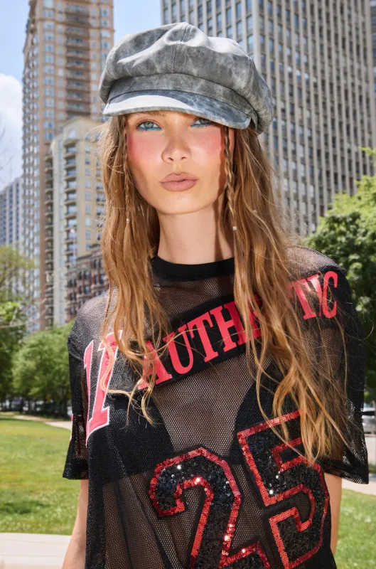 IT GURL PU BRIM HAT sold by AKIRA