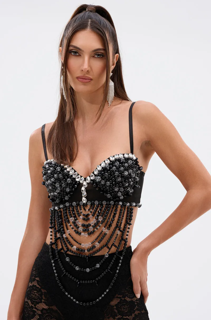 EXTRA NEEDY EMBELLISHED BRALETTE sold by AKIRA