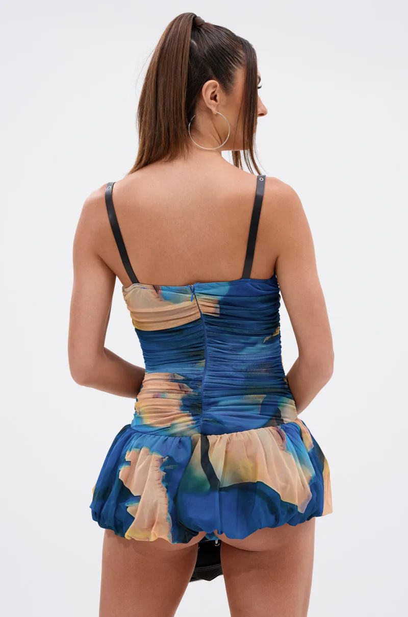 IN A MOOD PRINTED MINI DRESS sold by AKIRA product image thumbnail 4