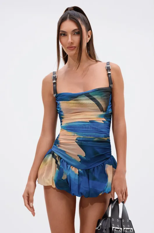 IN A MOOD PRINTED MINI DRESS sold by AKIRA