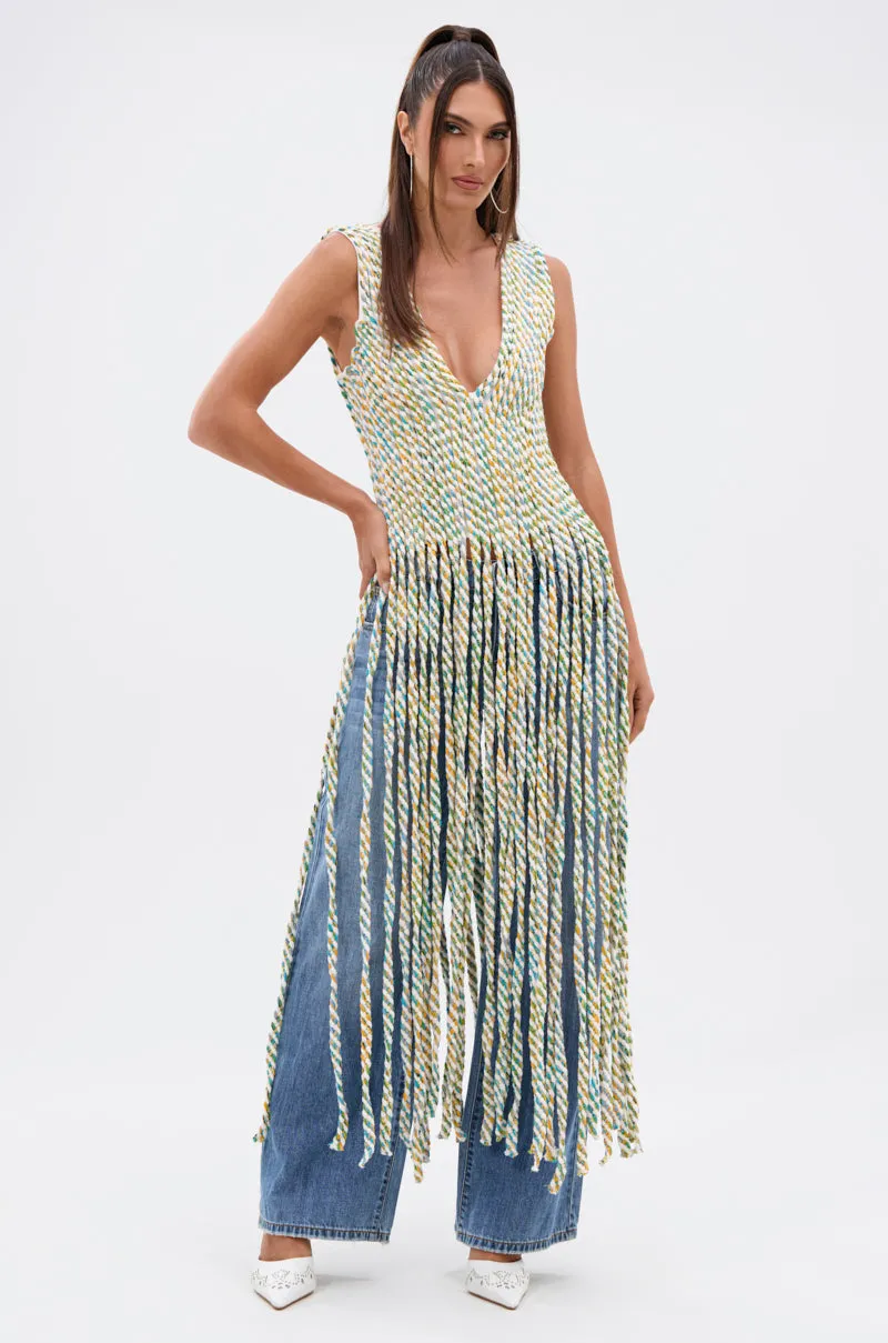 TIED DOWN V-NECK ROPE TOP sold by AKIRA product image thumbnail 4