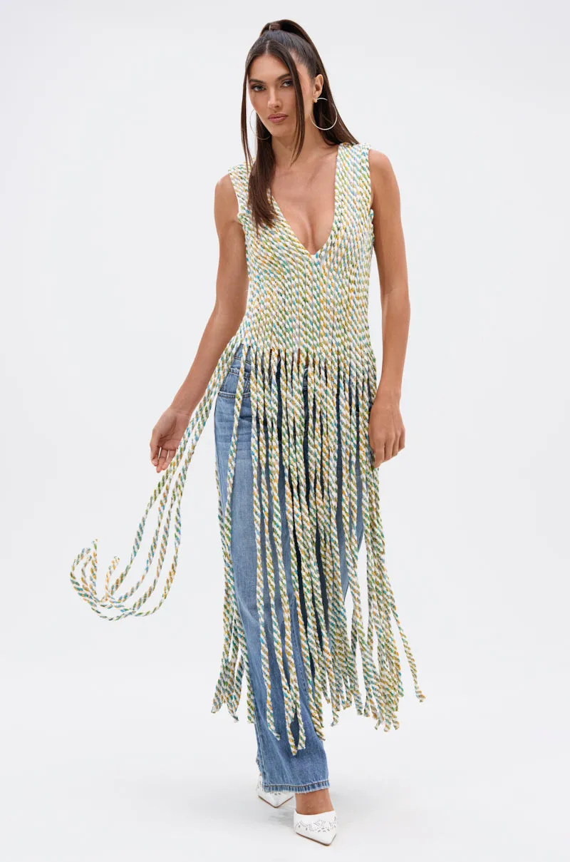 TIED DOWN V-NECK ROPE TOP sold by AKIRA product image thumbnail 2