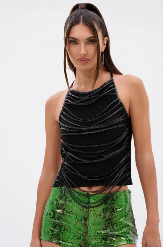 CALL ME MAYBE HALTER NECK BLOUSE sold by AKIRA