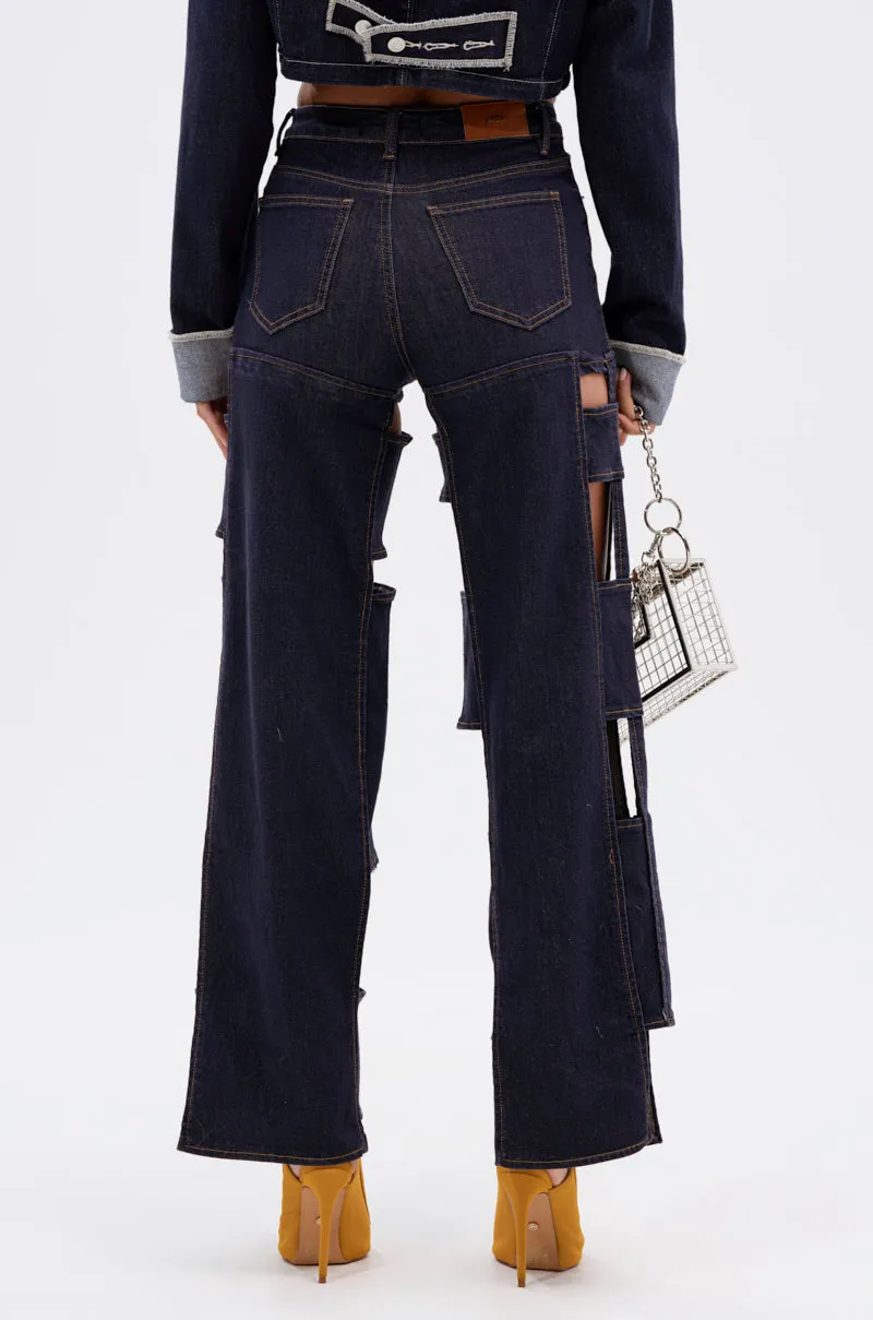LOCKED UP FOR GOOD DENIM PANT sold by AKIRA product image thumbnail 4