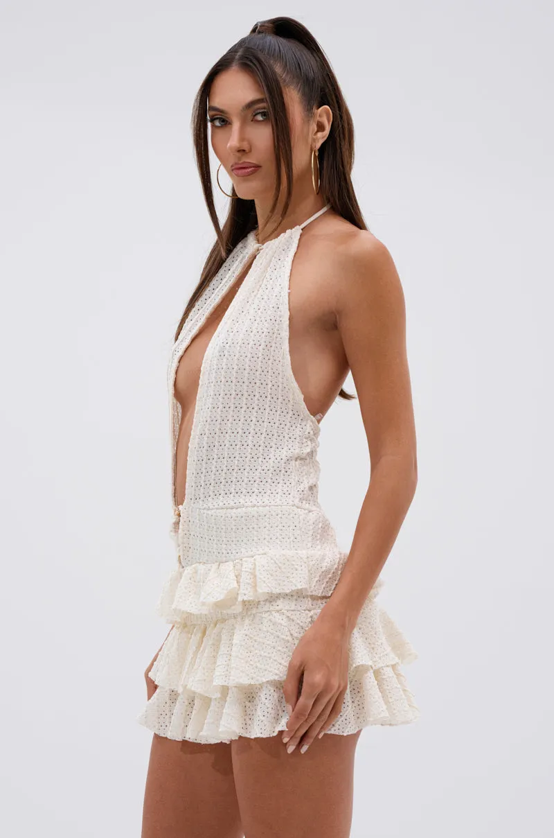 SUMMATIME FINE RUFFLE MINI DRESS sold by AKIRA product image thumbnail 3