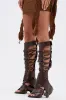 AZALEA WANG BLACKBIRD BROWN PU STILETTO GLADIATOR SANDAL sold by AKIRA