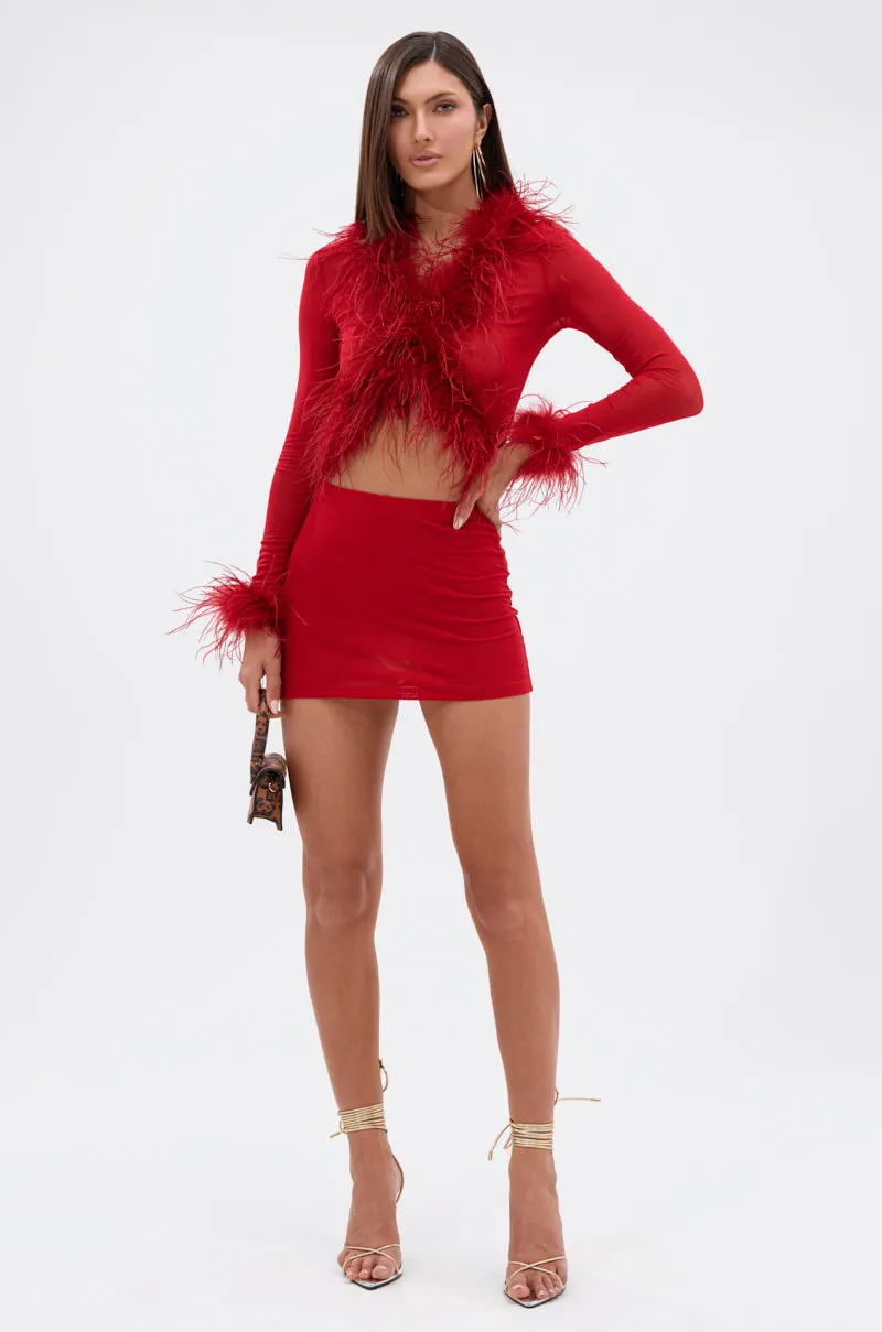 FIERCE MESH MINI SKIRT sold by AKIRA