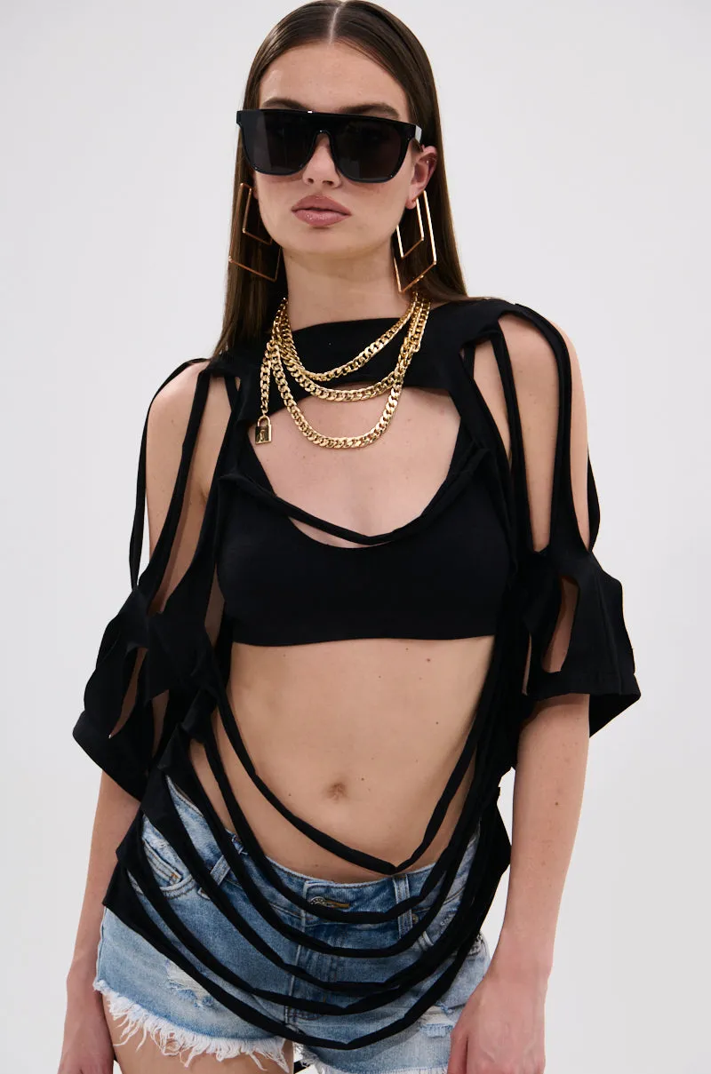 NOTHING THERE DISTRESSED TEE sold by AKIRA product image thumbnail 2