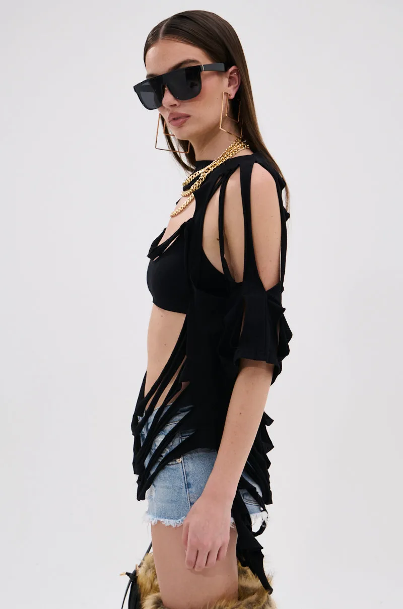 NOTHING THERE DISTRESSED TEE sold by AKIRA product image thumbnail 3