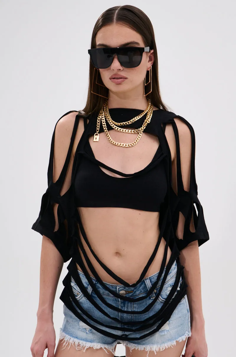 NOTHING THERE DISTRESSED TEE sold by AKIRA