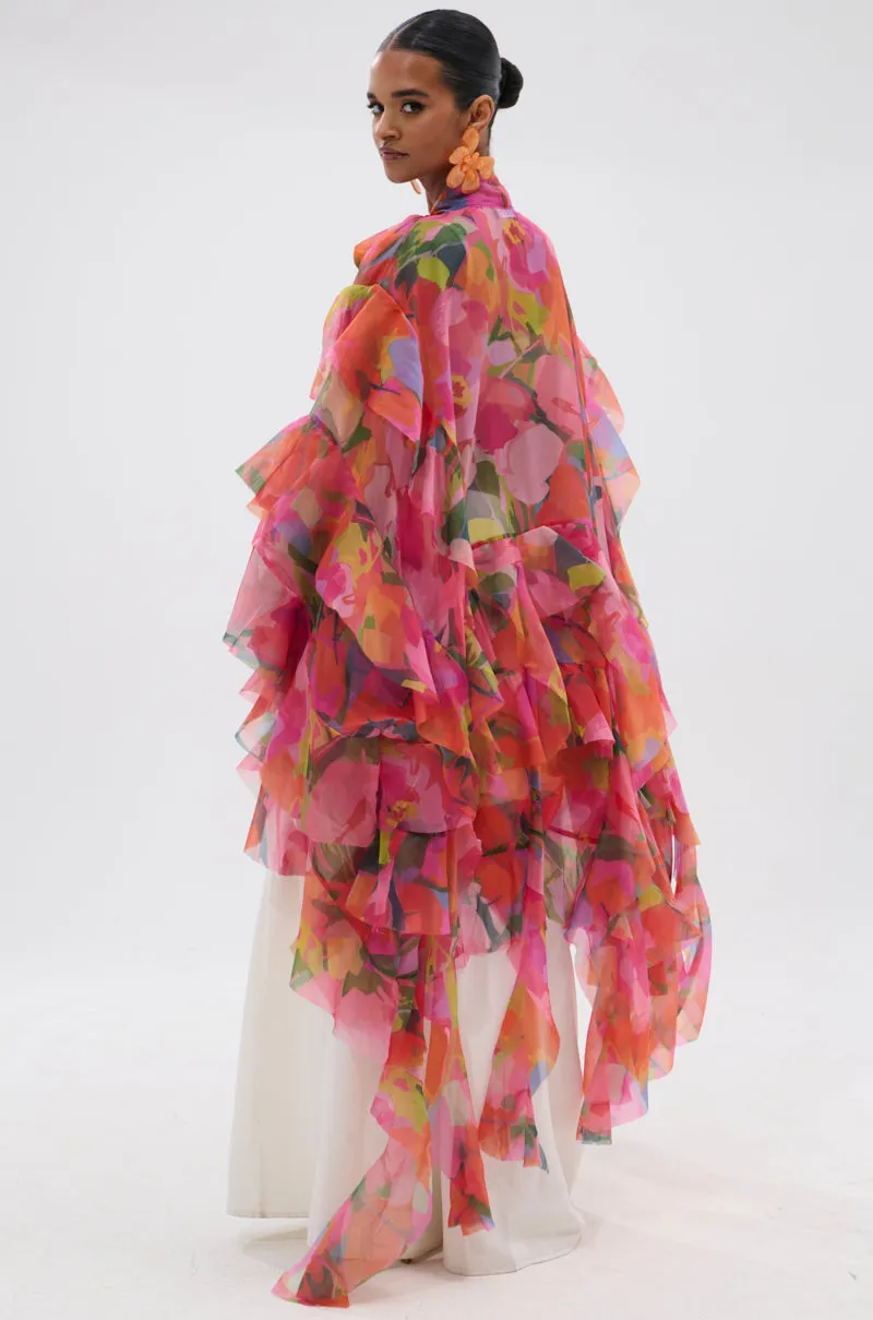 IN BLOOM FLORAL TOP sold by AKIRA