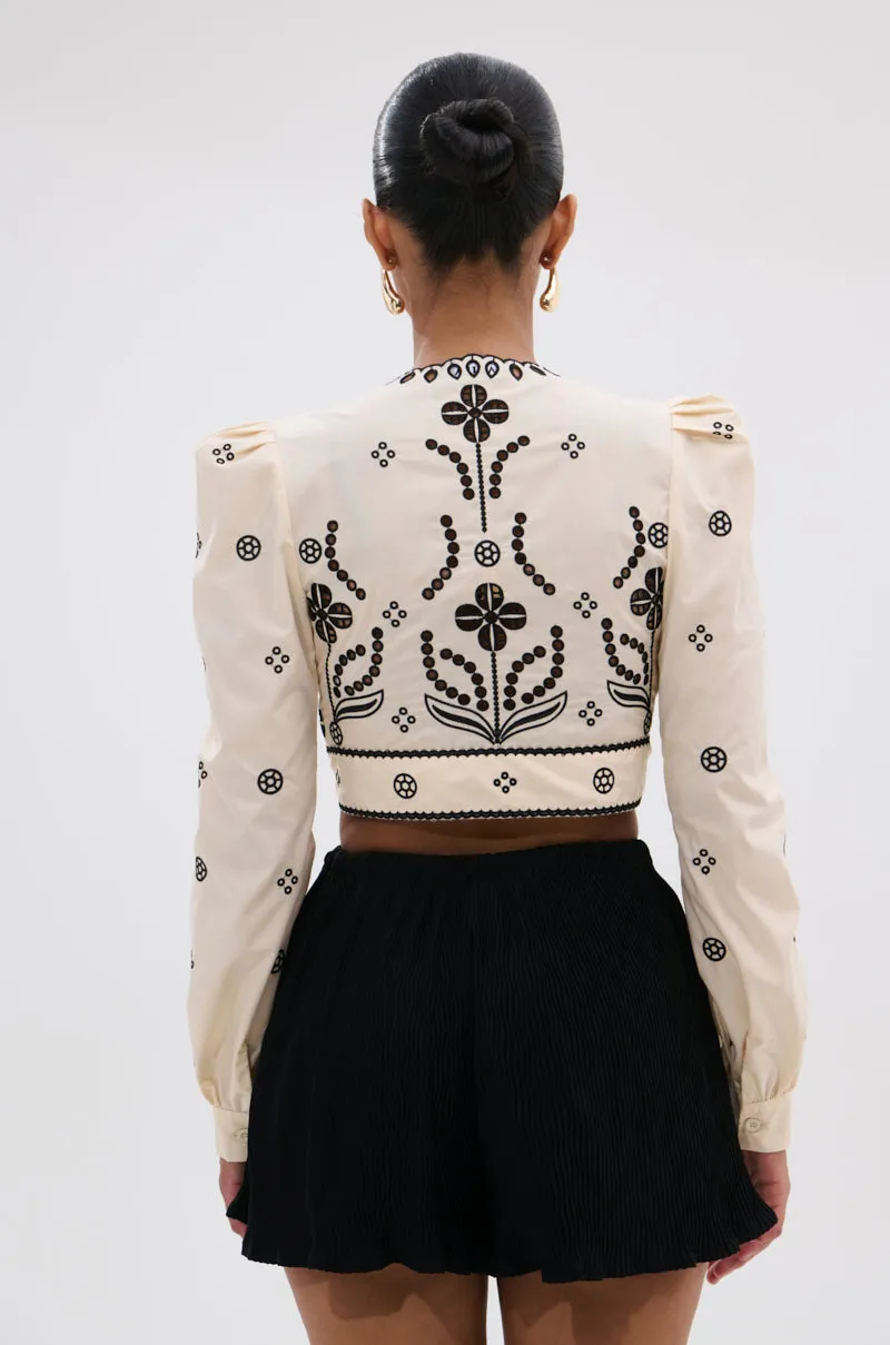 BELLINI FLORAL TIE FRONT TOP sold by AKIRA product image thumbnail 4