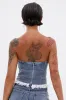 DARLING LACE TRIM DENIM CORSET sold by AKIRA
