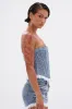 DARLING LACE TRIM DENIM CORSET sold by AKIRA