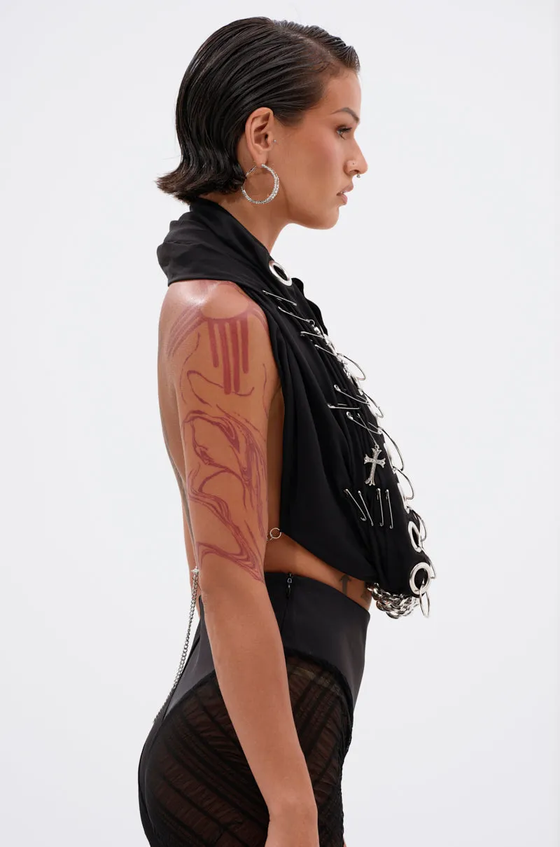 OVER EMBELLISHED HALTER TOP sold by AKIRA product image thumbnail 3