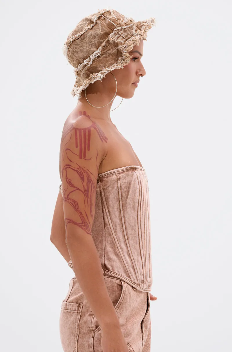 NEW ITEM DENIM CORSET sold by AKIRA product image thumbnail 3