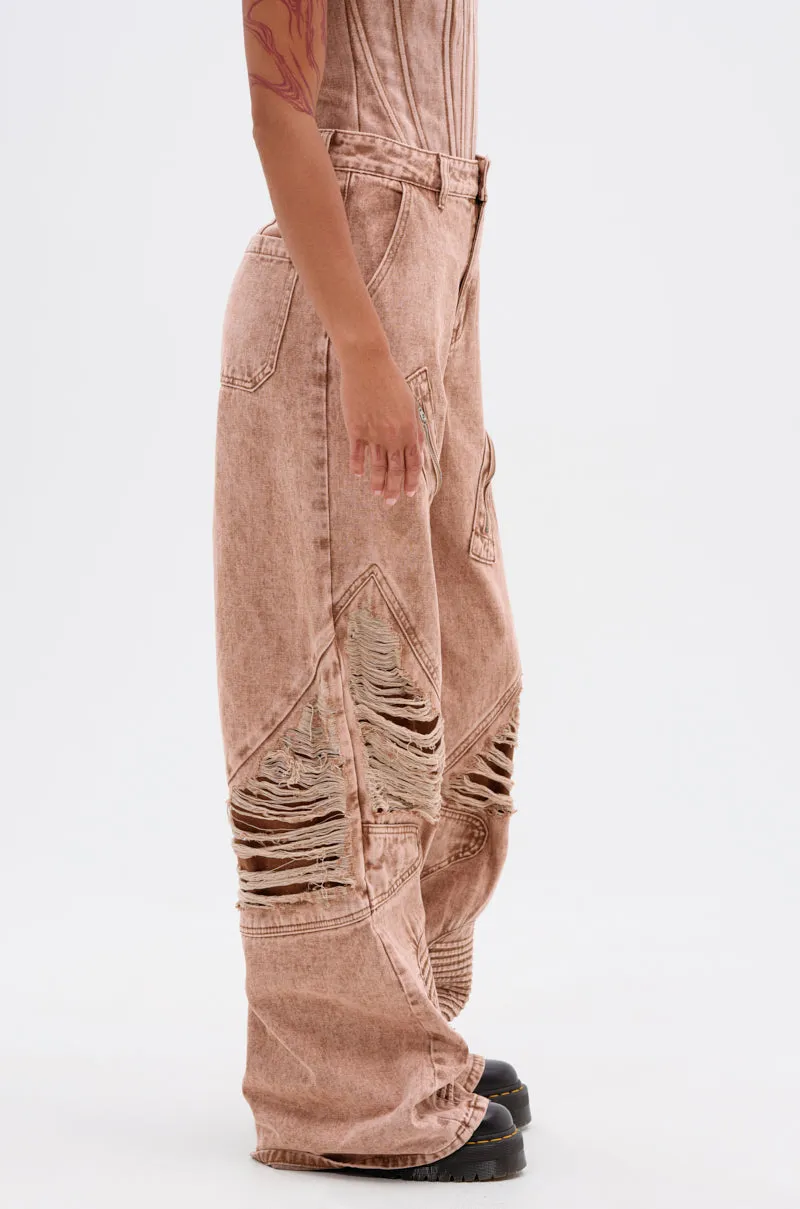 NEW ITEM DISTRESSED DENIM JEAN sold by AKIRA product image thumbnail 4