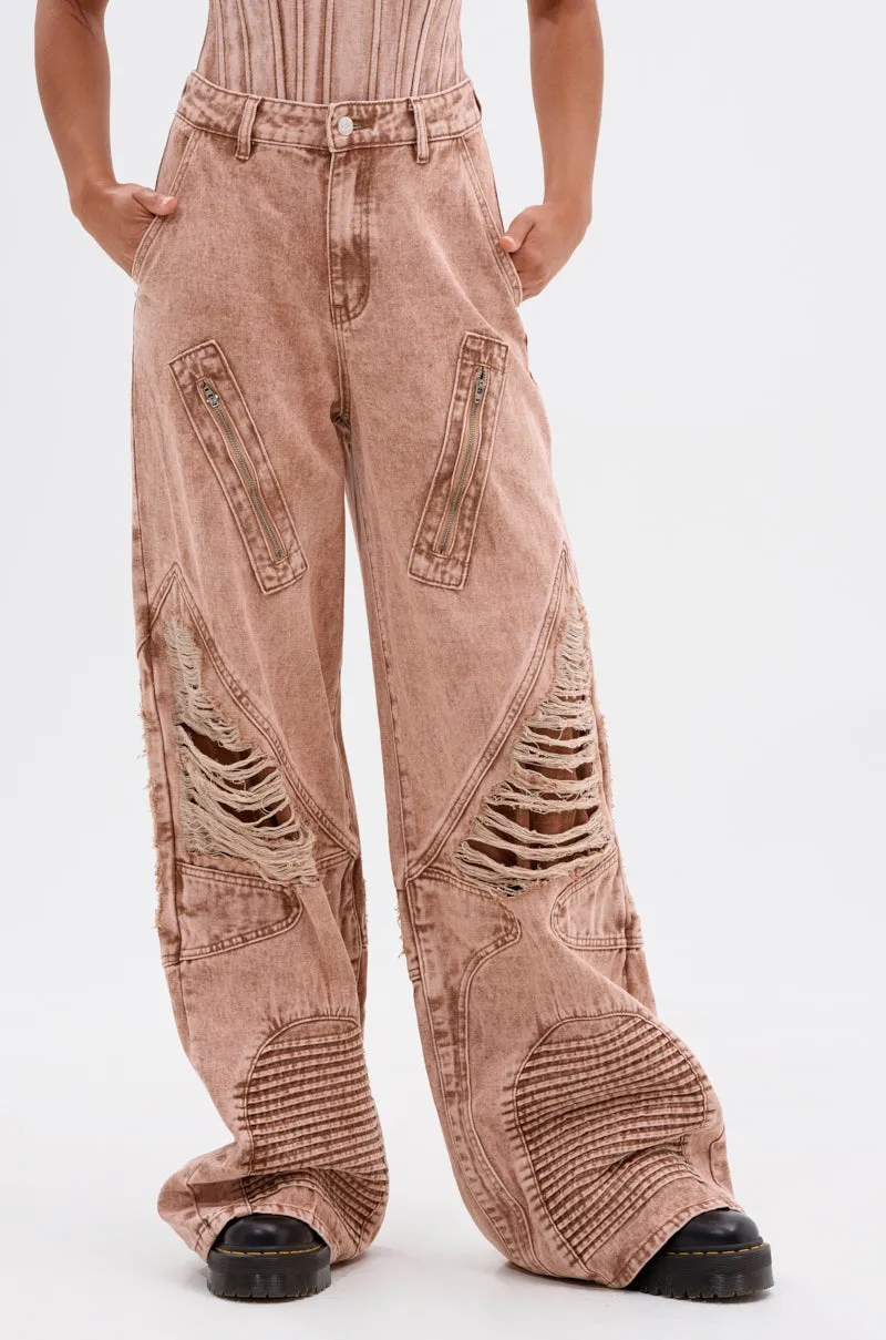 NEW ITEM DISTRESSED DENIM JEAN sold by AKIRA product image thumbnail 3