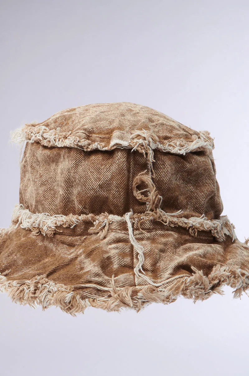 WITH IT DISTRESSED BUCKET HAT sold by AKIRA product image thumbnail 5