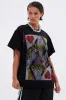 THE REAL QUEEN OF HEARTS OVERSIZED TEE sold by AKIRA
