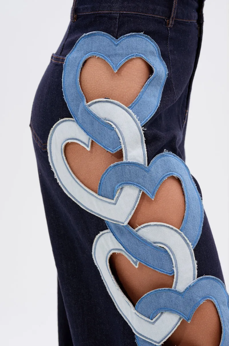 HEART EYES FOR YOU DENIM JUMPSUIT sold by AKIRA product image thumbnail 5