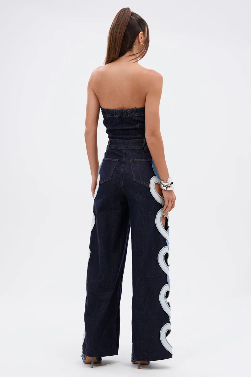 HEART EYES FOR YOU DENIM JUMPSUIT sold by AKIRA product image thumbnail 4