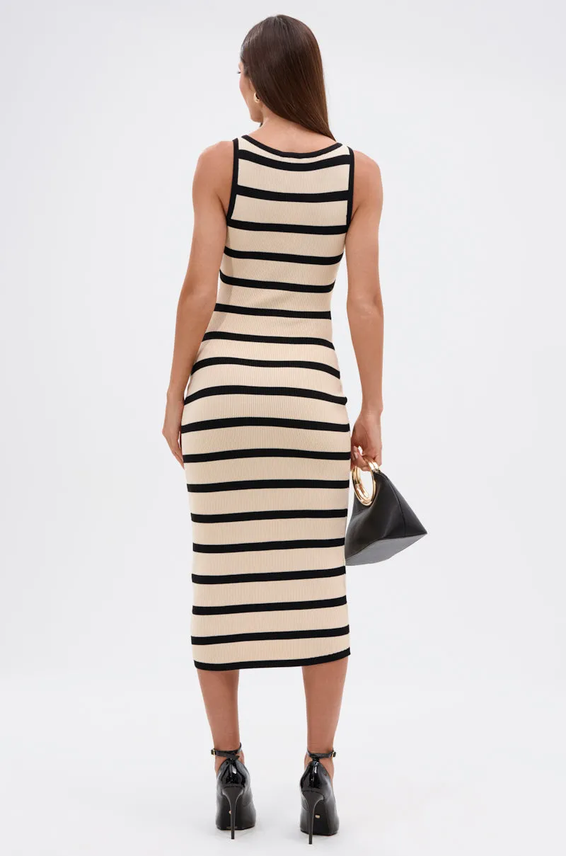 KAREN STRIPE KNIT MIDI DRESS sold by AKIRA product image thumbnail 5
