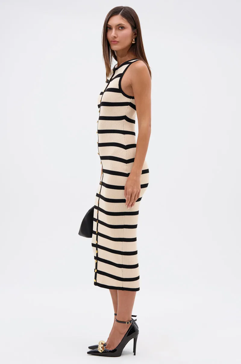 KAREN STRIPE KNIT MIDI DRESS sold by AKIRA product image thumbnail 4