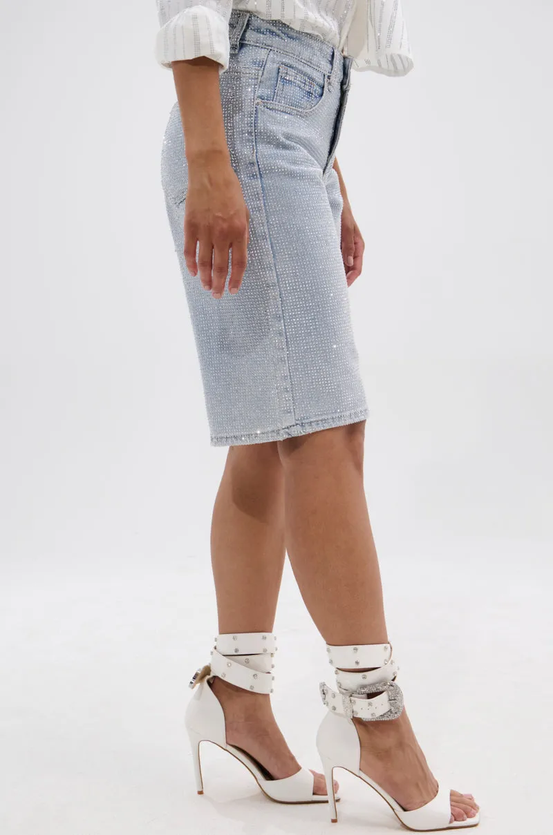 BLING BLING RHINESTONE BERMUDA SHORT sold by AKIRA product image thumbnail 4