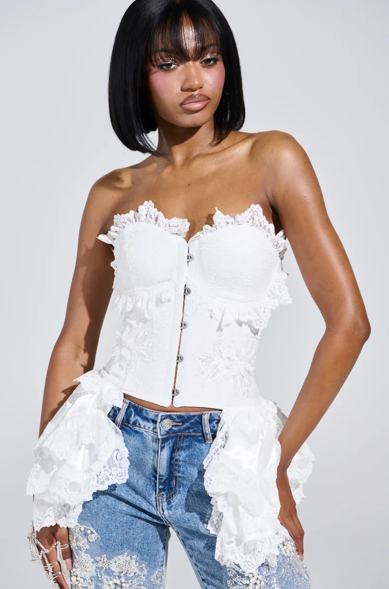ALL WE DO LACE CORSET sold by AKIRA product image thumbnail 4