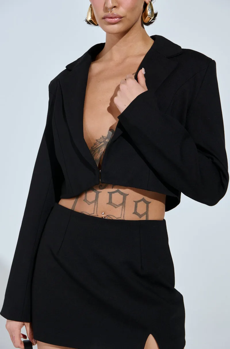 NEW CLASSIC CROPPED BLAZER sold by AKIRA