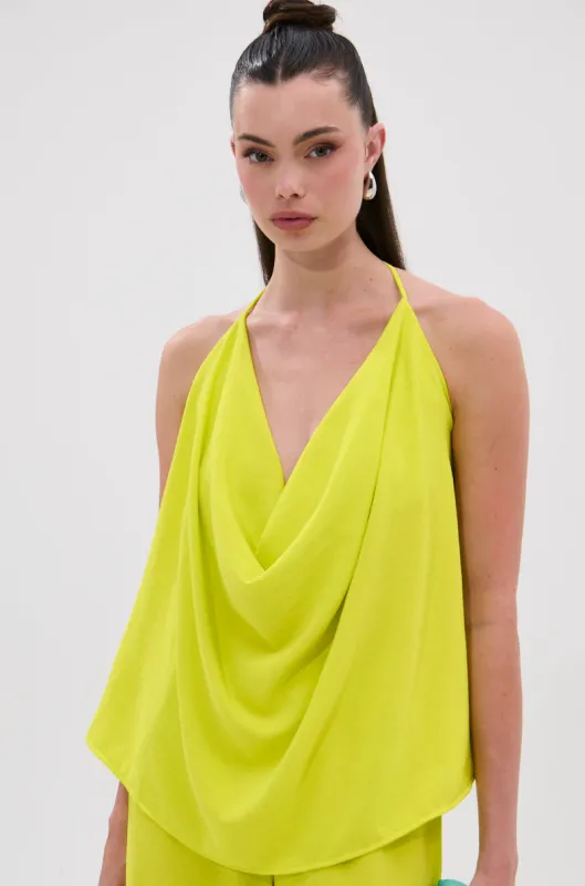 BRIGHTEST IN THE CITY COWL NECK BLOUSE sold by AKIRA