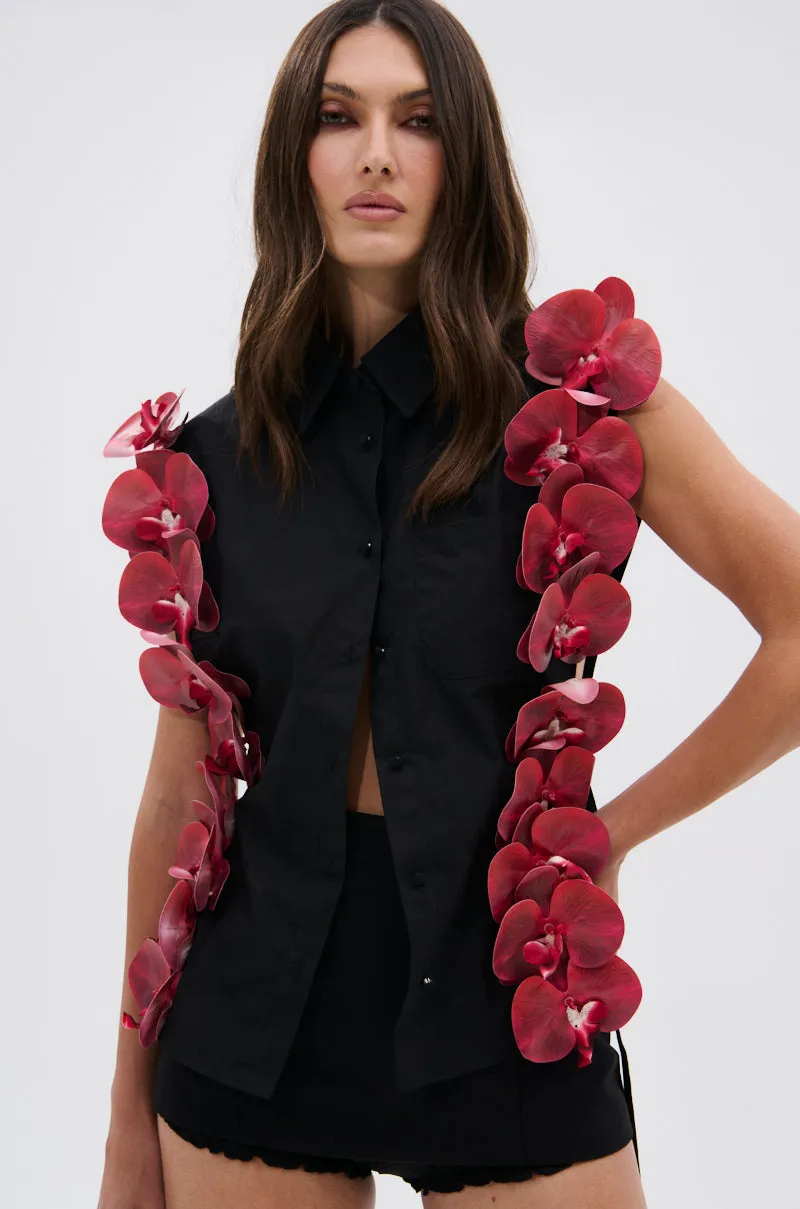 ROSE PETALS BUTTON DOWN sold by AKIRA product image thumbnail 3