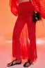 EASY ENOUGH RED MESH MIDI SKIRT sold by AKIRA