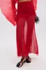 EASY ENOUGH RED MESH MIDI SKIRT sold by AKIRA