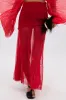 EASY ENOUGH RED MESH MIDI SKIRT sold by AKIRA