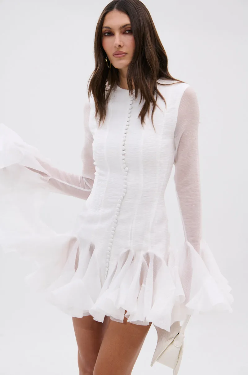 HOURS IN SILENCE RUFFLED MINI DRESS sold by AKIRA product image thumbnail 3