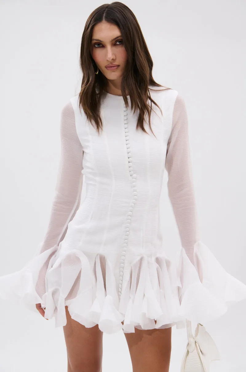 HOURS IN SILENCE RUFFLED MINI DRESS sold by AKIRA product image thumbnail 2