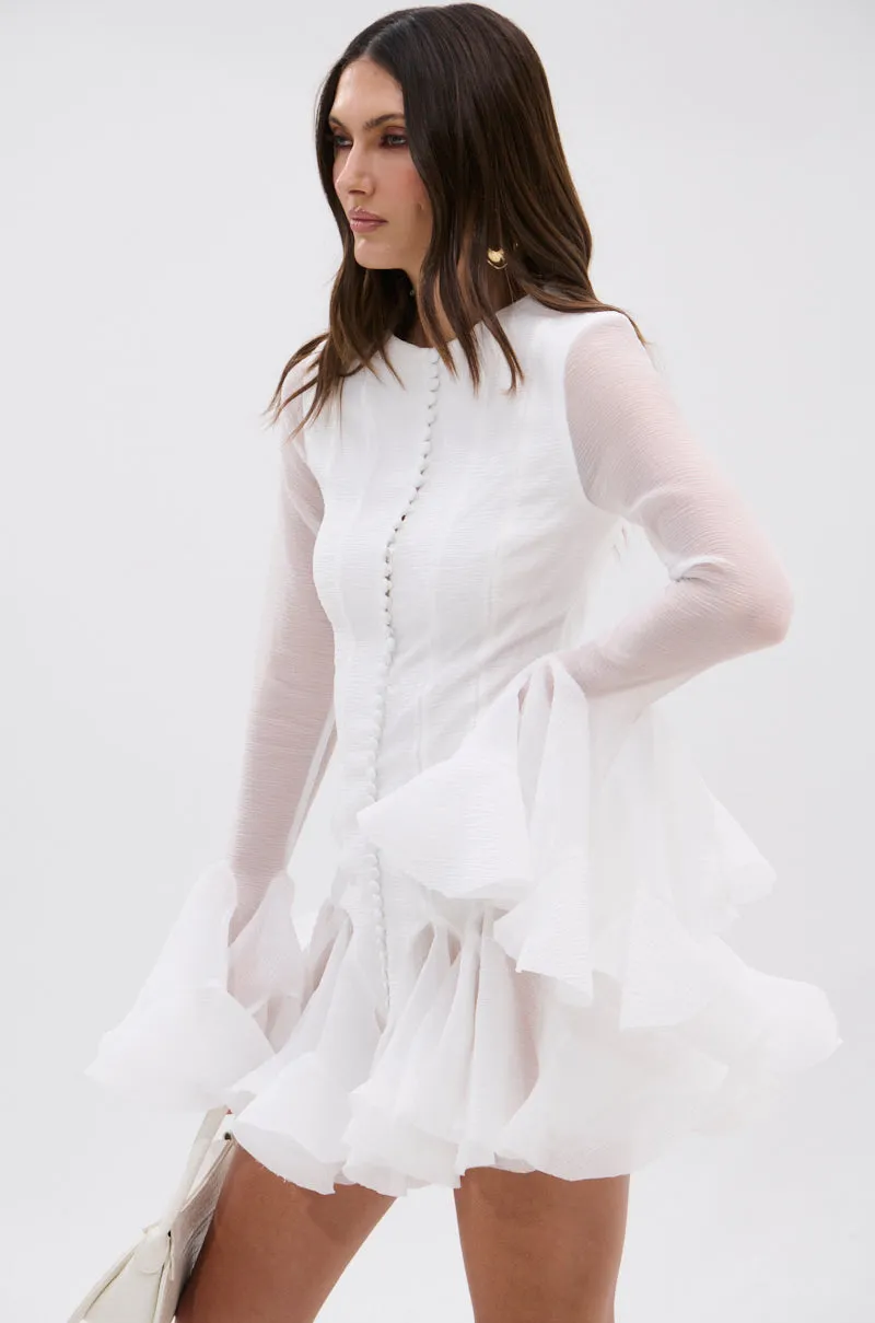 HOURS IN SILENCE RUFFLED MINI DRESS sold by AKIRA product image thumbnail 5