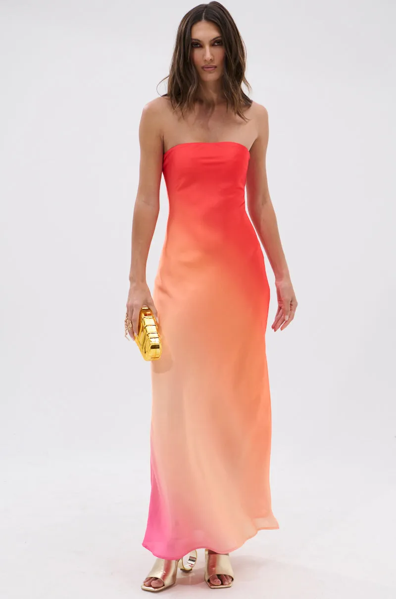 OCEAN BREEZE OMBRE SATIN MAXI DRESS sold by AKIRA product image thumbnail 5