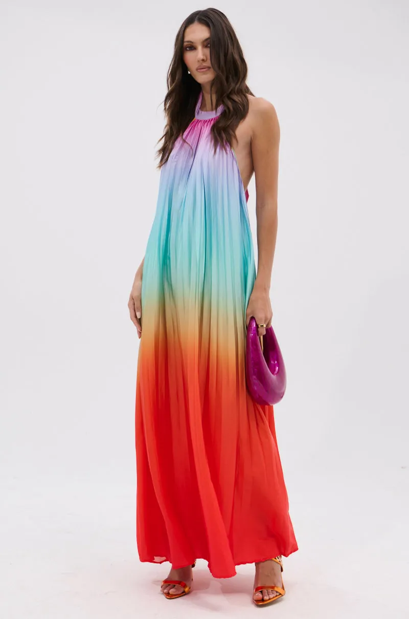 SUNSET PLEATED OMBRE MAXI DRESS sold by AKIRA product image thumbnail 5