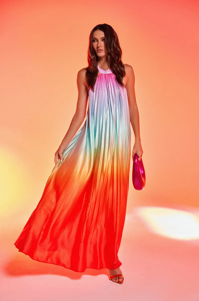 SUNSET PLEATED OMBRE MAXI DRESS sold by AKIRA product image thumbnail 2