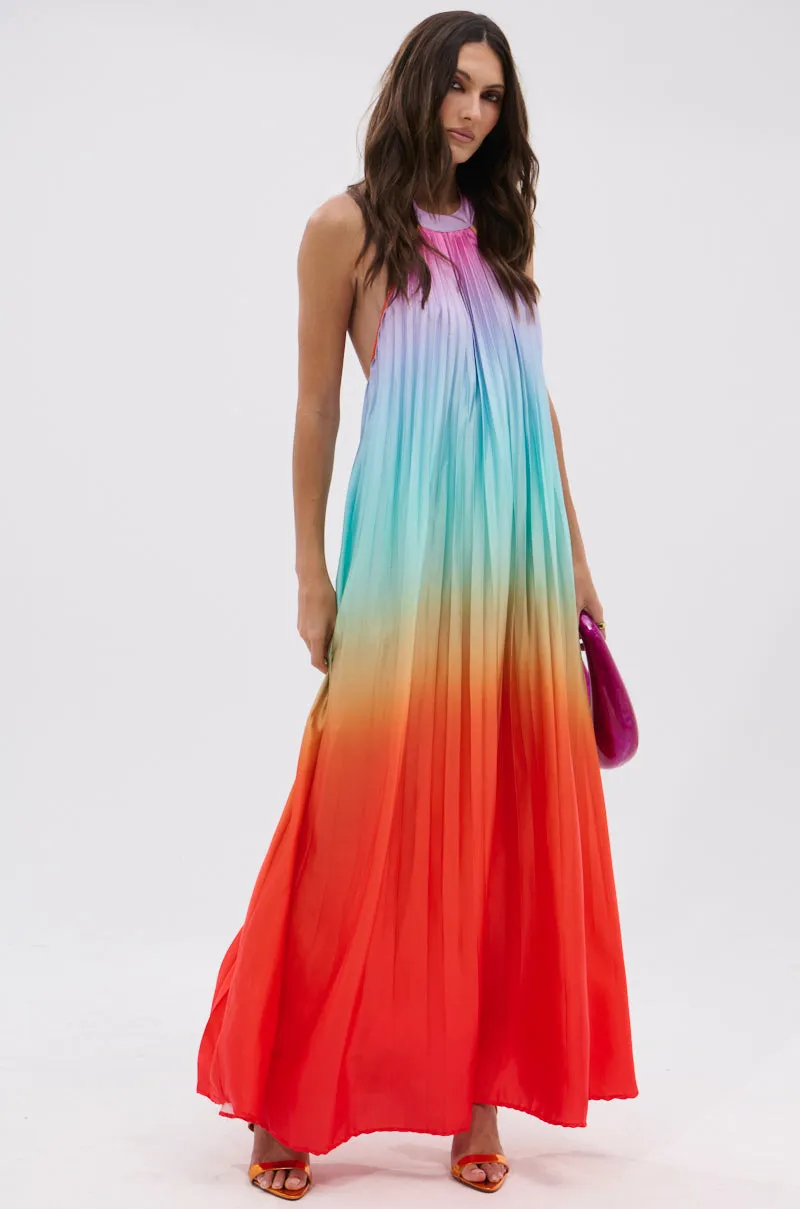 SUNSET PLEATED OMBRE MAXI DRESS sold by AKIRA product image thumbnail 4